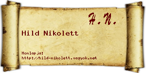 Hild Nikolett névjegykártya